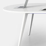 Contemporary Wooden Writing Desk White Oval Office Desk for Office Clearhalo 'furn' 'furn_office_desk' 'Furniture' 'Office Desks' 'Office Furniture' 'office_desk' 6892813