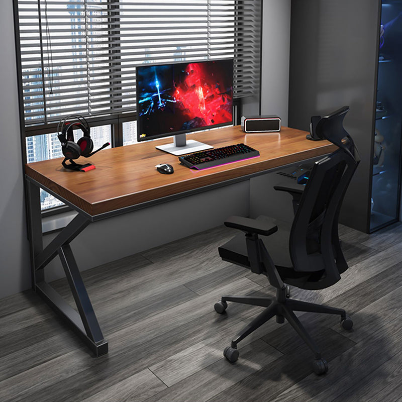 Bureau de bureau rectangulaire en bois massif de 29,53 pouces de haut bureau