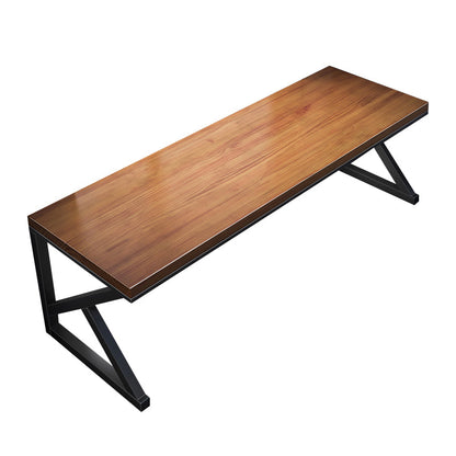 Bureau de bureau rectangulaire en bois massif de 29,53 pouces de haut bureau