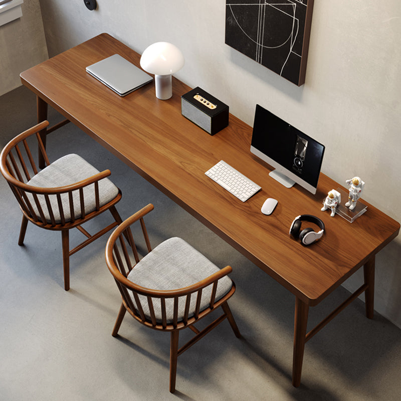 Modern Solid Wood Writing Desk H-Base 23.62" Wide Office Desk Clearhalo 'furn' 'furn_office_desk' 'Furniture' 'Office Desks' 'Office Furniture' 'office_desk' 6892914