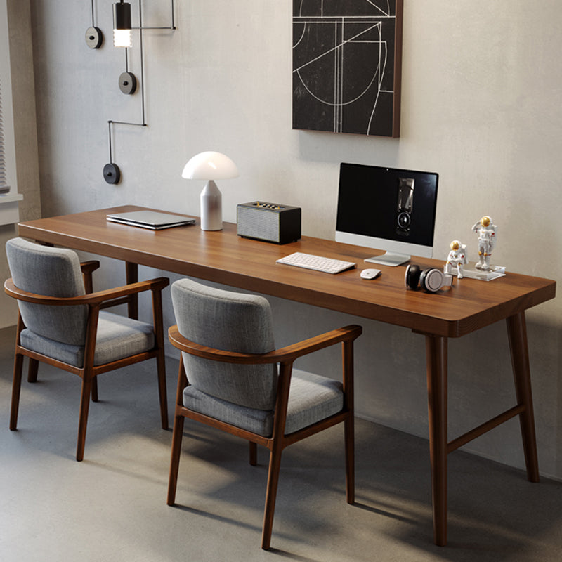 Modern Solid Wood Writing Desk H-Base 23.62" Wide Office Desk Clearhalo 'furn' 'furn_office_desk' 'Furniture' 'Office Desks' 'Office Furniture' 'office_desk' 6892915