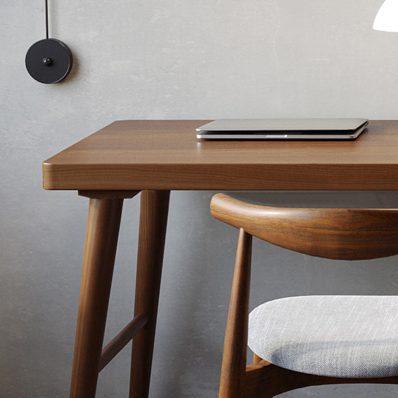 Modern Solid Wood Writing Desk H-Base 23.62" Wide Office Desk Clearhalo 'furn' 'furn_office_desk' 'Furniture' 'Office Desks' 'Office Furniture' 'office_desk' 6892918