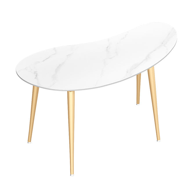 Irregular Shaped Office Conference Table Stone Writing Desk in White Left Clearhalo 'furn' 'furn_office_desk' 'Furniture' 'Office Desks' 'Office Furniture' 'office_desk' 6892964