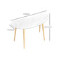 Irregular Shaped Office Conference Table Stone Writing Desk in White Clearhalo 'furn' 'furn_office_desk' 'Furniture' 'Office Desks' 'Office Furniture' 'office_desk' 6892976