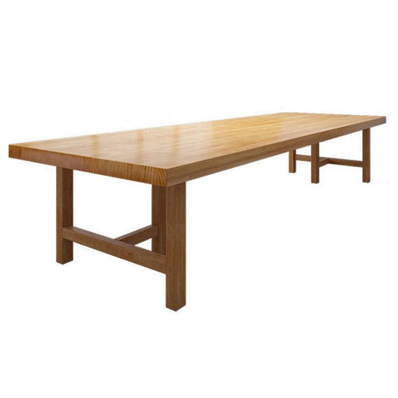 Contemporary Writing Desk Solid Wood Rectangular Office Desk , 29.53" Tall 141.7"L x 47.2"W x 29.5"H Clearhalo 'furn' 'furn_office_desk' 'Furniture' 'Office Desks' 'Office Furniture' 'office_desk' 6892979