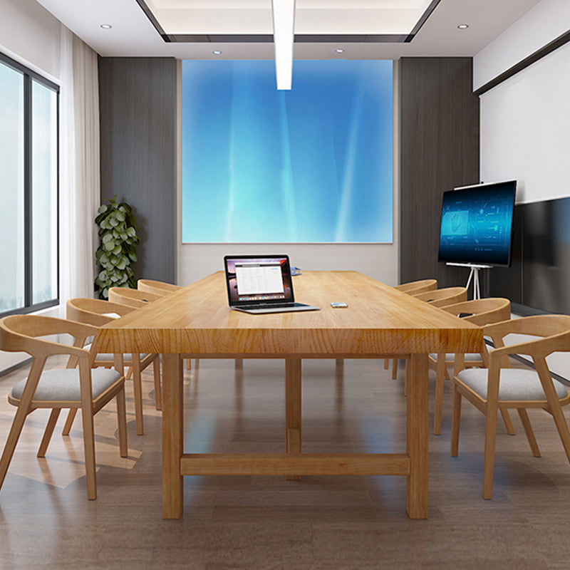 Contemporary Writing Desk Solid Wood Rectangular Office Desk , 29.53" Tall Clearhalo 'furn' 'furn_office_desk' 'Furniture' 'Office Desks' 'Office Furniture' 'office_desk' 6892980