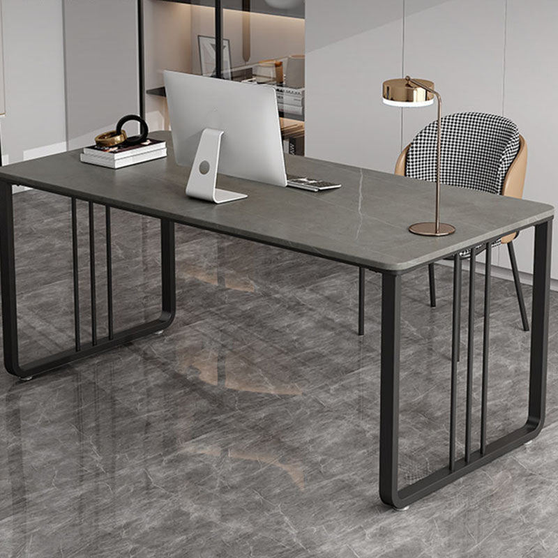 Zeitgenössischer Schreibtisch Stein Schlitten Basis Büroschreibtisch, 29,53 "groß