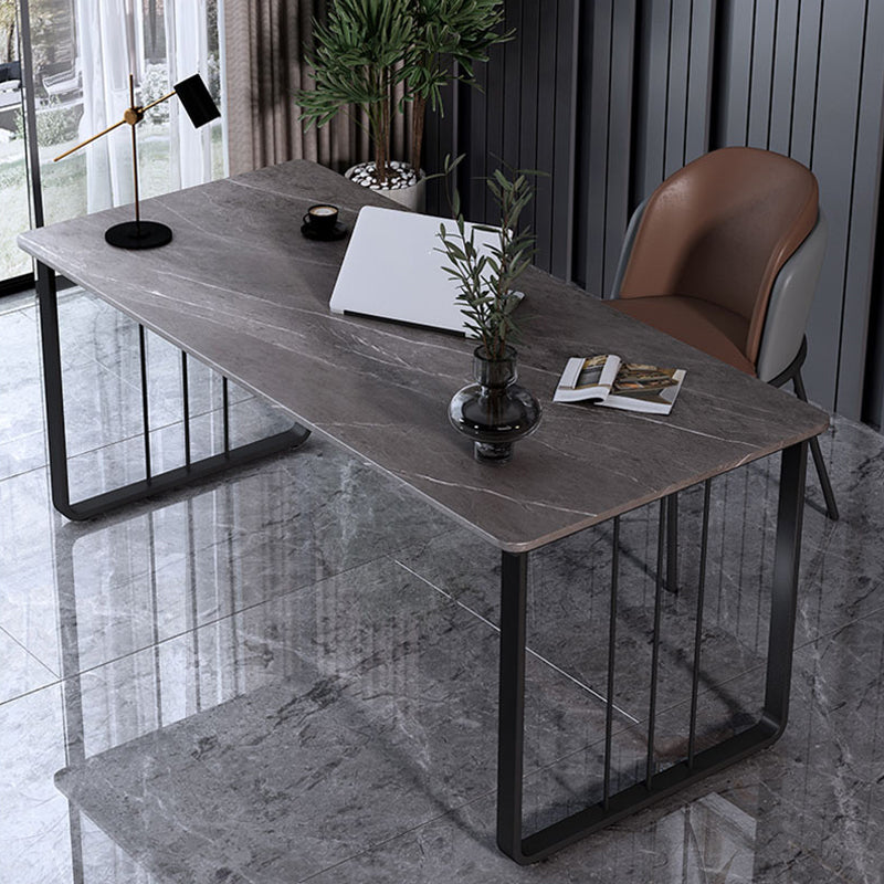 Zeitgenössischer Schreibtisch Stein Schlitten Basis Büroschreibtisch, 29,53 "groß