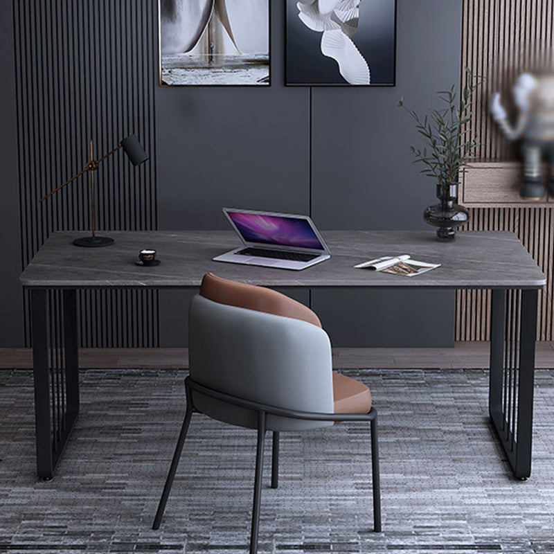 Zeitgenössischer Schreibtisch Stein Schlitten Basis Büroschreibtisch, 29,53 "groß