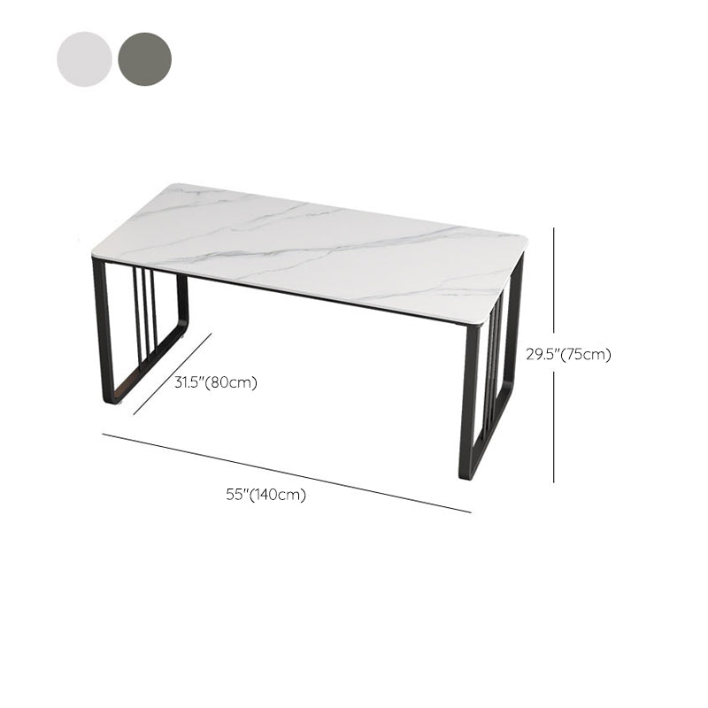 Zeitgenössischer Schreibtisch Stein Schlitten Basis Büroschreibtisch, 29,53 "groß