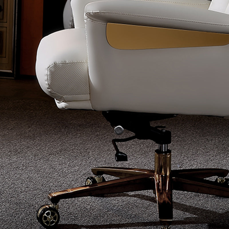 Fixed Arms Swivel Chair Modern Adjustable Seat Height Chair with Wheels