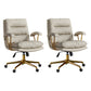 Adjustable Seat Height Office Chair Modern Mid-Back Arm Chair with Wheels Grey 2 Piece Set Clearhalo 'furn' 'furn_office_chair' 'Furniture' 'Office Chairs' 'Office Furniture' 'office_chair' 6894149
