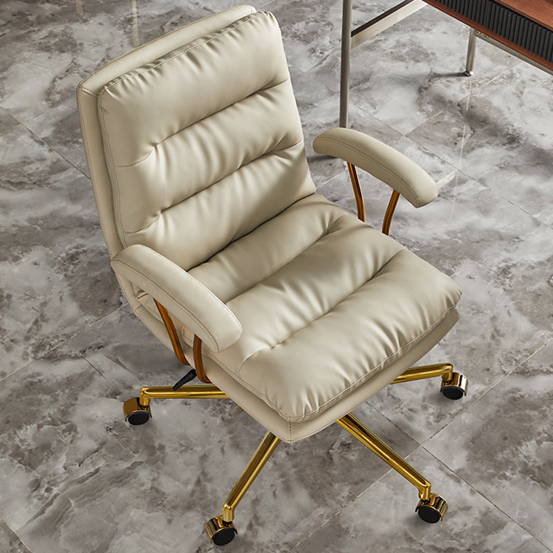 Adjustable Seat Height Office Chair Modern Mid-Back Arm Chair with Wheels Clearhalo 'furn' 'furn_office_chair' 'Furniture' 'Office Chairs' 'Office Furniture' 'office_chair' 6894150