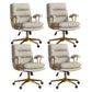 Adjustable Seat Height Office Chair Modern Mid-Back Arm Chair with Wheels Grey 4 Piece Set Clearhalo 'furn' 'furn_office_chair' 'Furniture' 'Office Chairs' 'Office Furniture' 'office_chair' 6894151