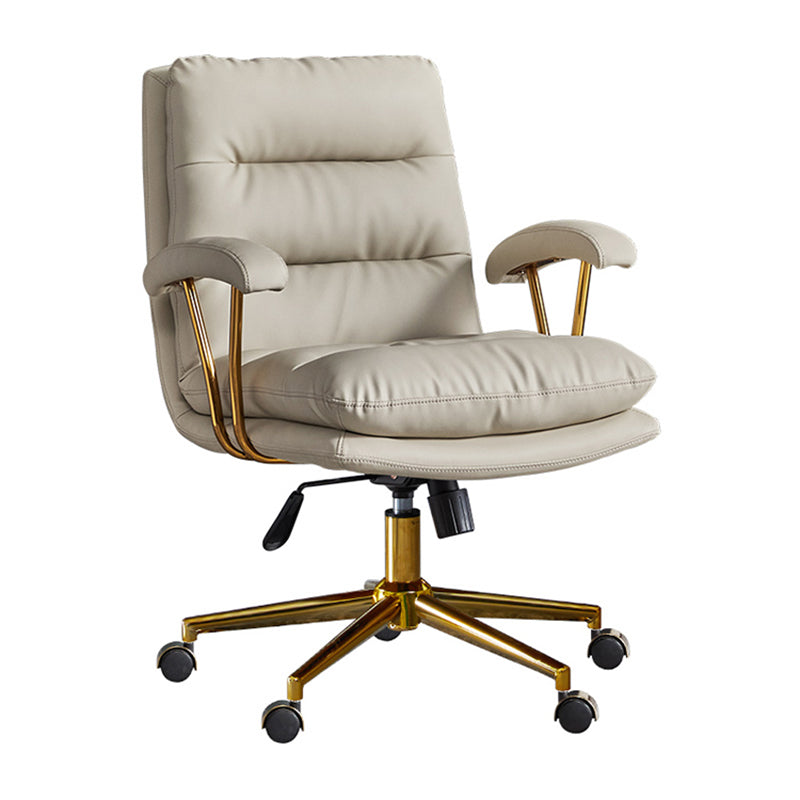 Adjustable Seat Height Office Chair Modern Mid-Back Arm Chair with Wheels Clearhalo 'furn' 'furn_office_chair' 'Furniture' 'Office Chairs' 'Office Furniture' 'office_chair' 6894157