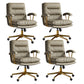 Adjustable Seat Height Office Chair Modern Mid-Back Arm Chair with Wheels Green 4 Piece Set Clearhalo 'furn' 'furn_office_chair' 'Furniture' 'Office Chairs' 'Office Furniture' 'office_chair' 6894168