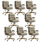 Adjustable Seat Height Office Chair Modern Mid-Back Arm Chair with Wheels Green 8 Piece Set Clearhalo 'furn' 'furn_office_chair' 'Furniture' 'Office Chairs' 'Office Furniture' 'office_chair' 6894170