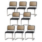 Contemporary Office Chair No Wheels Low Back Desk Chair without Arm Black 8 Piece Set Clearhalo 'furn' 'furn_office_chair' 'Furniture' 'Office Chairs' 'Office Furniture' 'office_chair' 6894181