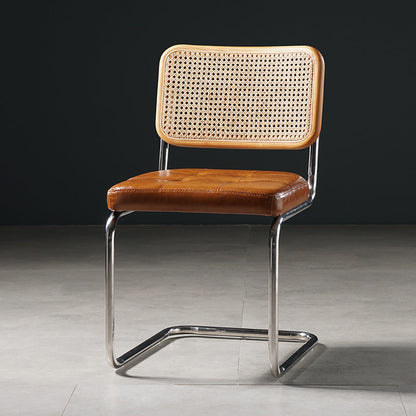 Contemporary Office Chair No Wheels Low Back Desk Chair without Arm Brown 1 Piece Clearhalo 'furn' 'furn_office_chair' 'Furniture' 'Office Chairs' 'Office Furniture' 'office_chair' 6894182