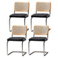 Contemporary Office Chair No Wheels Low Back Desk Chair without Arm Brown-Black 4 Piece Set Clearhalo 'furn' 'furn_office_chair' 'Furniture' 'Office Chairs' 'Office Furniture' 'office_chair' 6894193