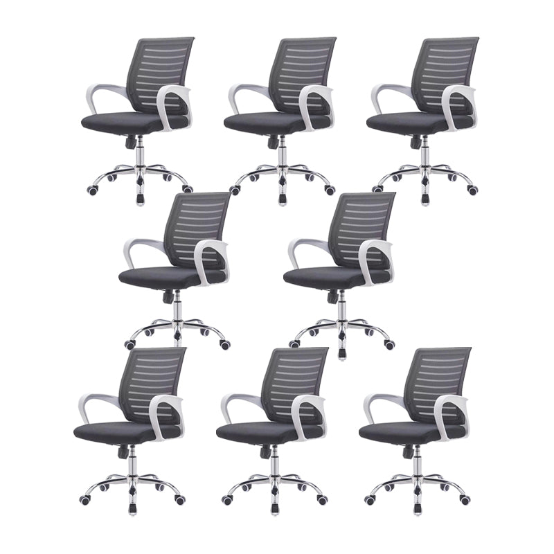 Chaise de bureau de style moderne chaise de bureau ergonomique au milieu du dos avec bras