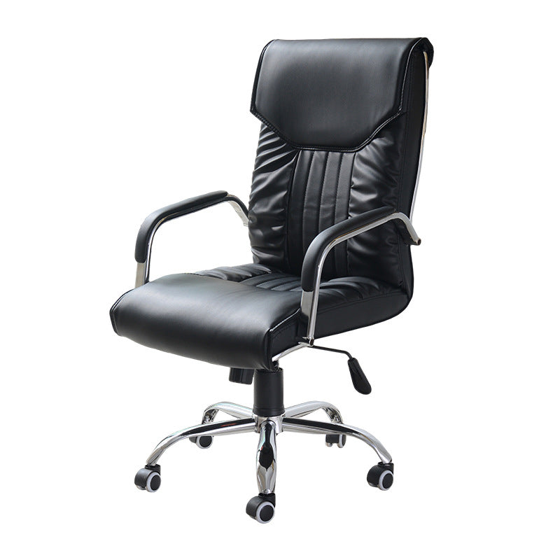 Adjustable Seat Height Office Chair Modern High Back Fixed Arm Chair with Wheels Clearhalo 'furn' 'furn_office_chair' 'Furniture' 'Office Chairs' 'Office Furniture' 'office_chair' 6894234