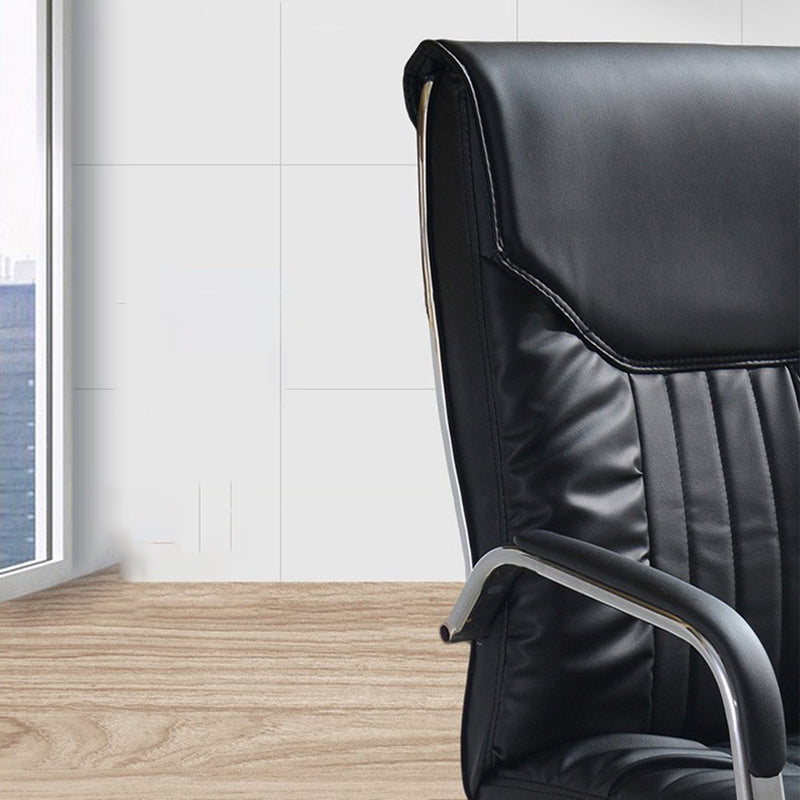 Adjustable Seat Height Office Chair Modern High Back Fixed Arm Chair with Wheels Clearhalo 'furn' 'furn_office_chair' 'Furniture' 'Office Chairs' 'Office Furniture' 'office_chair' 6894235