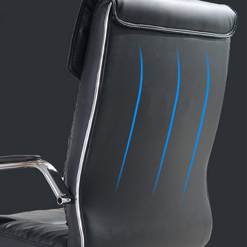 Adjustable Seat Height Office Chair Modern High Back Fixed Arm Chair with Wheels Clearhalo 'furn' 'furn_office_chair' 'Furniture' 'Office Chairs' 'Office Furniture' 'office_chair' 6894241