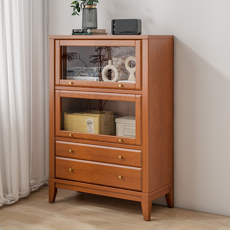 Moderne houten boekenkast drijvende deuren omvatten boekenplank met planken