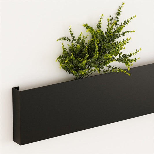 Closed Back Floating Bookshelf Contemporary Metal Bookcase with Shelves