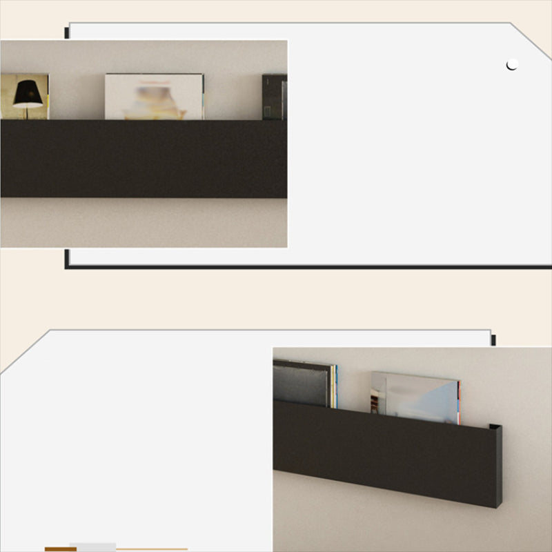 Gesloten terug drijvende boekenplank hedendaagse metalen boekenkast met planken