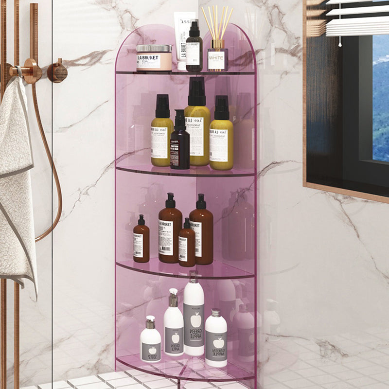 Modern Style Closed Back Bookshelf Corner Acrylic Bookcase with Triangle Shelves Clearhalo 'Bookcases' 'furn' 'furn_bookcases' 'Furniture' 'Office Furniture' 6894410