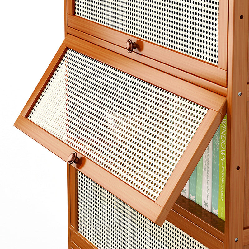 Estantería contemporánea de bambú estantería con gabinetes