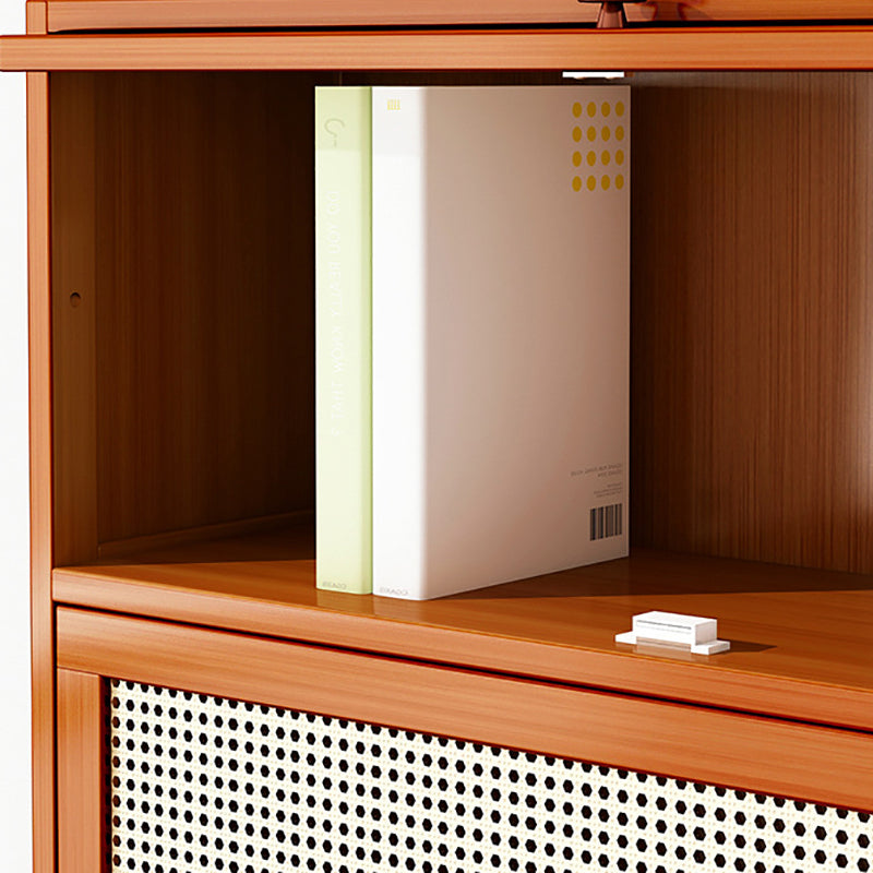 Estantería contemporánea de bambú estantería con gabinetes