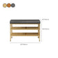 Metal Cushioned Bench Modern Seating Bench with Shelves for Entryway Clearhalo 'Benches' 'Chairs & Seating' 'furn' 'furn_benches' 'Furniture' 'Living Room Furniture' 6894473
