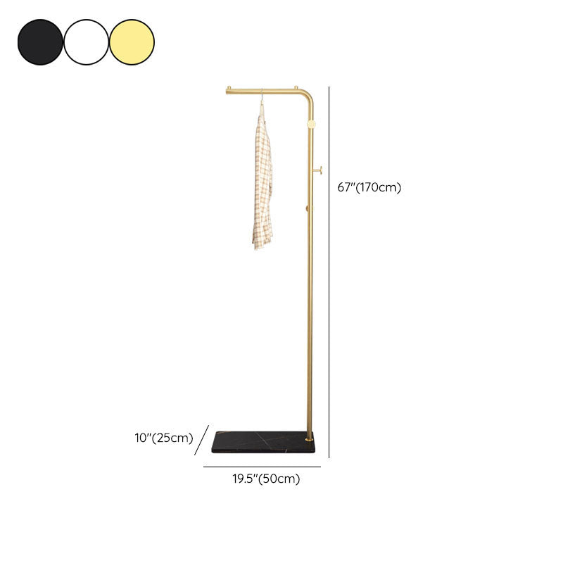 Rastrello per mantello contemporaneo a 3 ganci metallici per soggiorno per soggiorno