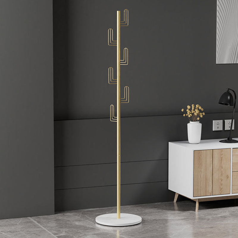 Luxurious Free Standing Coat Rack Metal Coat Hanger for Living Room Clearhalo 'Entry & Mudroom Furniture' 'furn' 'furn_hall_tree_coat_racks' 'Furniture' 'Hall Trees & Coat Racks' 'hall_tree_coat_racks' 6895286