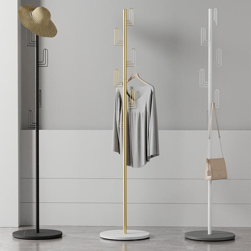 Luxurious Free Standing Coat Rack Metal Coat Hanger for Living Room Clearhalo 'Entry & Mudroom Furniture' 'furn' 'furn_hall_tree_coat_racks' 'Furniture' 'Hall Trees & Coat Racks' 'hall_tree_coat_racks' 6895290