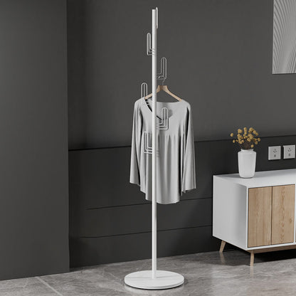 Luxurious Free Standing Coat Rack Metal Coat Hanger for Living Room White Clearhalo 'Entry & Mudroom Furniture' 'furn' 'furn_hall_tree_coat_racks' 'Furniture' 'Hall Trees & Coat Racks' 'hall_tree_coat_racks' 6895297