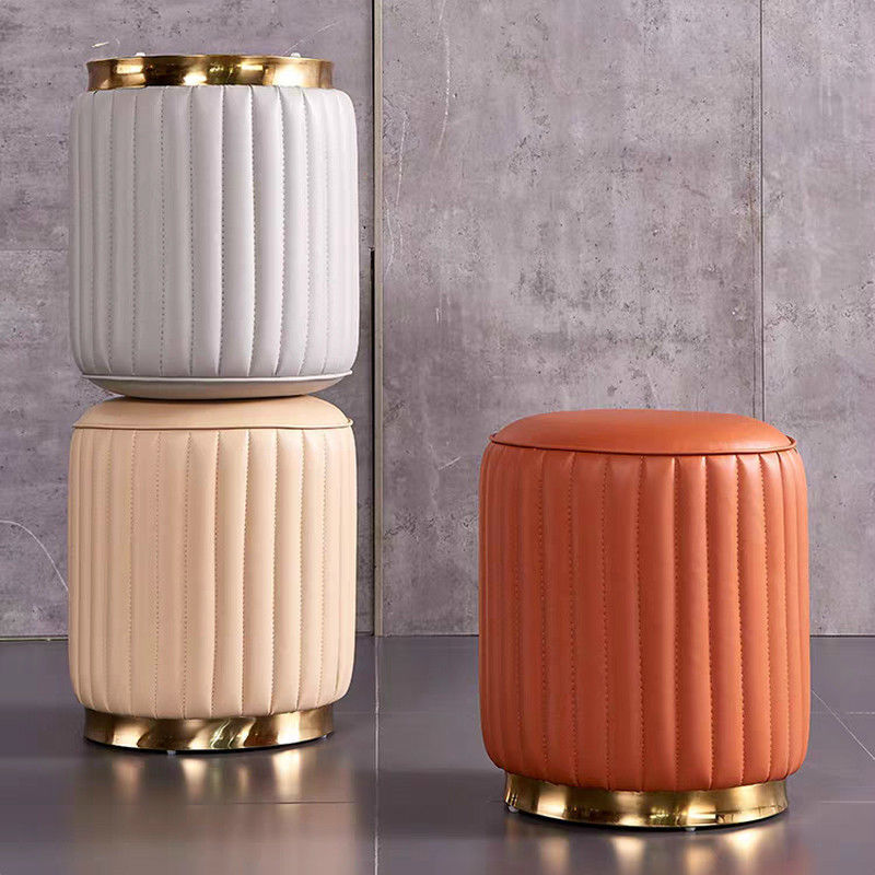 Modern Round Pouf Stain Resistant Velvet Pouf for Living Room Clearhalo 'furn' 'furn_ottomans_poufs' 'Furniture' 'Living Room Furniture' 'Ottomans & Poufs' 'ottomans_poufs' 6895338