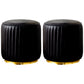 Modern Round Pouf Stain Resistant Velvet Pouf for Living Room Black 2 Piece Set Clearhalo 'furn' 'furn_ottomans_poufs' 'Furniture' 'Living Room Furniture' 'Ottomans & Poufs' 'ottomans_poufs' 6895355