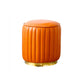 Modern Round Pouf Stain Resistant Velvet Pouf for Living Room Orange 1 Piece Clearhalo 'furn' 'furn_ottomans_poufs' 'Furniture' 'Living Room Furniture' 'Ottomans & Poufs' 'ottomans_poufs' 6895369