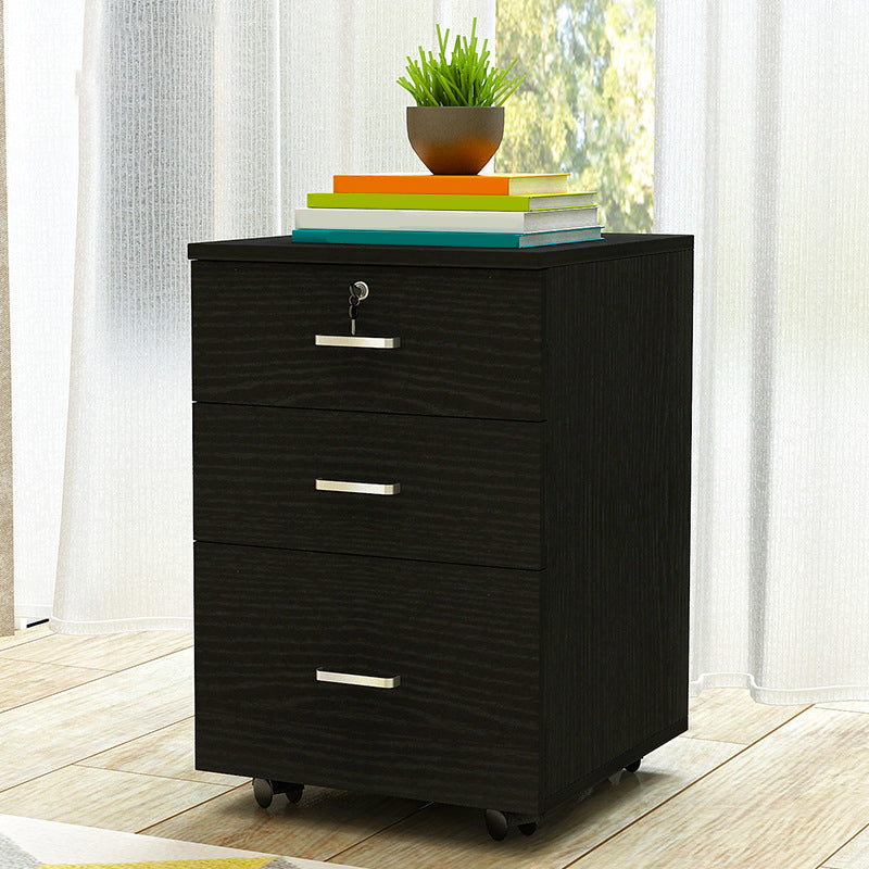 Armadio in legno di archiviazione da ufficio classico con ruote