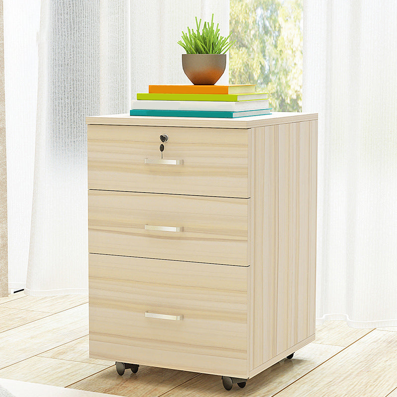 Armadio in legno di archiviazione da ufficio classico con ruote