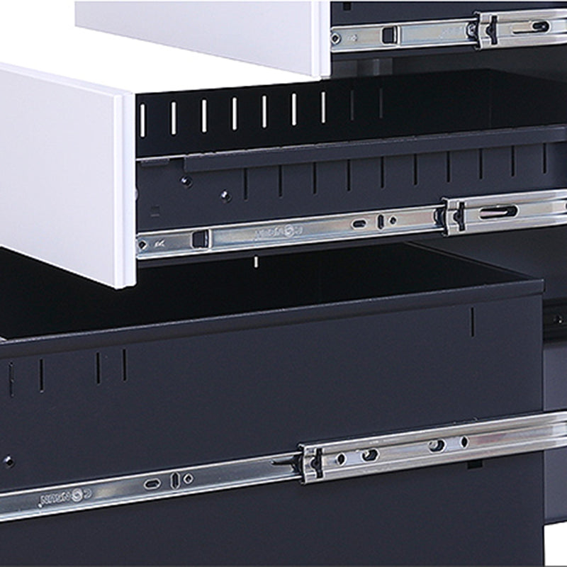 Pedestal de archivo de marco de acero de archivos contemporáneos con bloqueo de llave para la oficina en casa