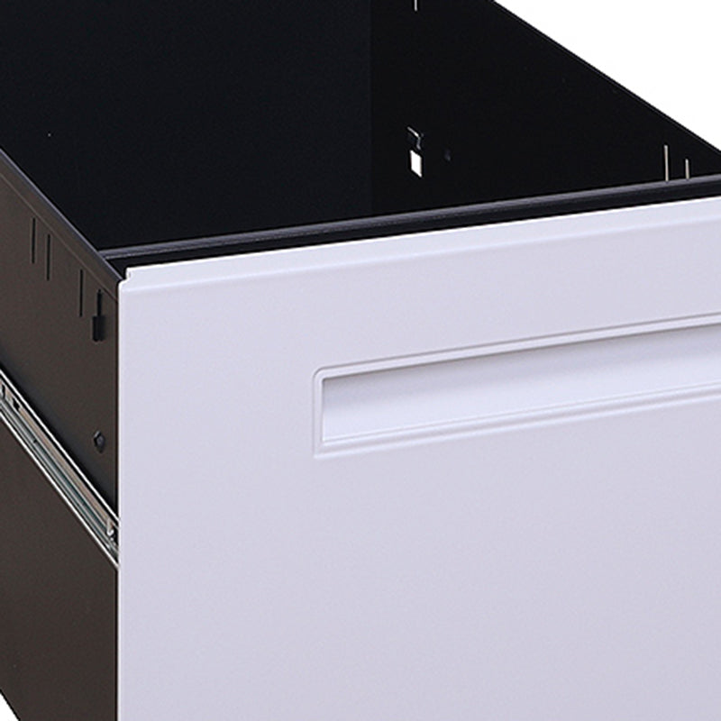 Pedestal de archivo de marco de acero de archivos contemporáneos con bloqueo de llave para la oficina en casa