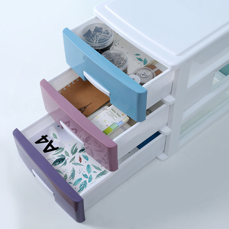 Mobile moderno mobile in plastica verticale mobile in plastica con cassetti per l'ufficio di casa