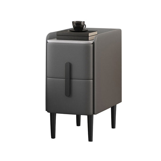 2 Schubladen zeitgenössischer Akzenttisch Nachttest antikes Finish -Bett Nachttisch mit Beinen