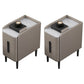2 Drawers Contemporary Accent Table Nightstand Antique Finish Bed Nightstand with Legs