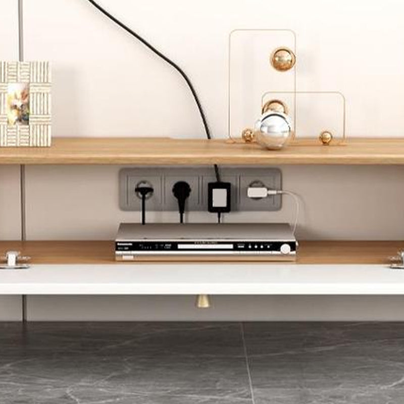 Console TV moderna Console TV in legno massello con 2 cassetti
